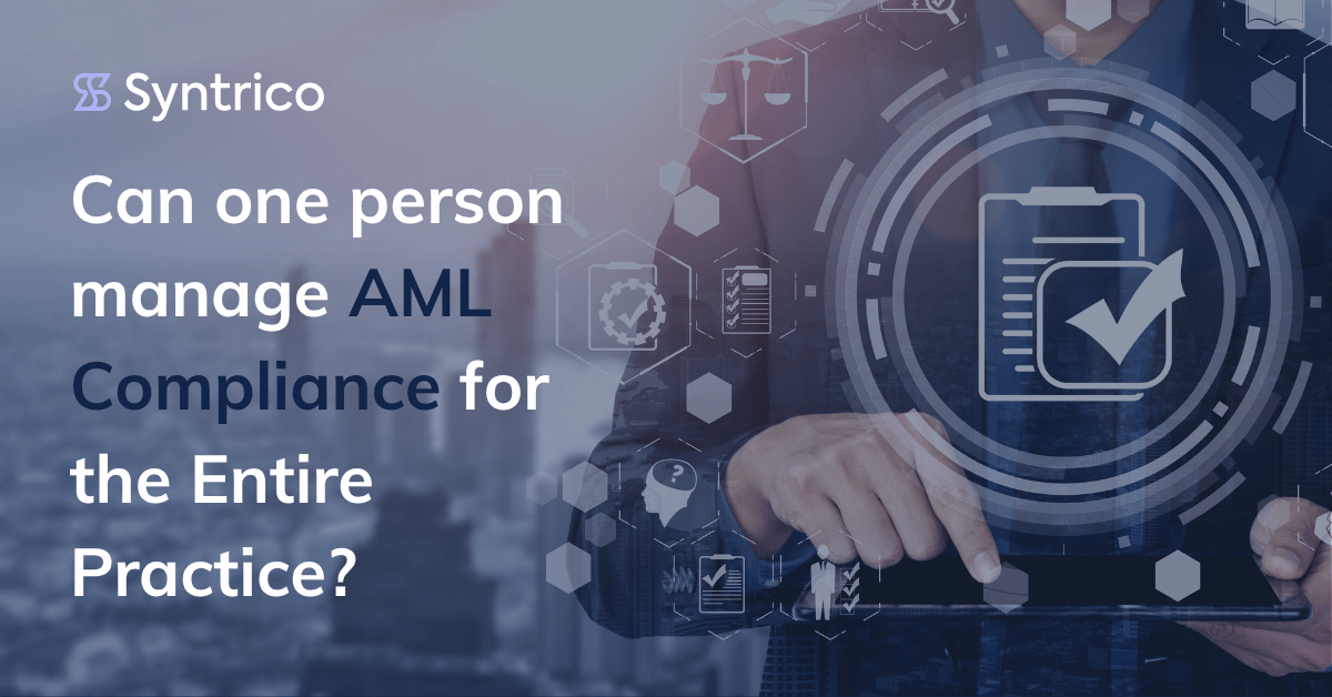 One person managing AML compliance for an entire Australian practice